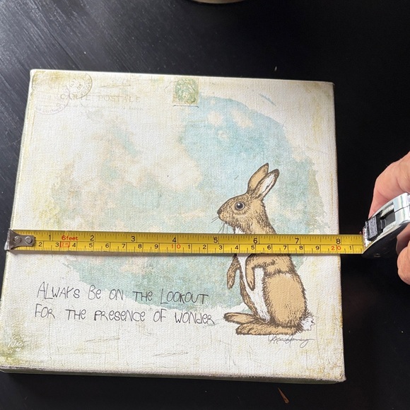 Rabbit Canvas Art with Inspirational Quote Bunny - Picture 4 of 7